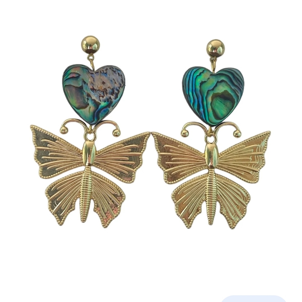 Abalone Butterfly Earrings